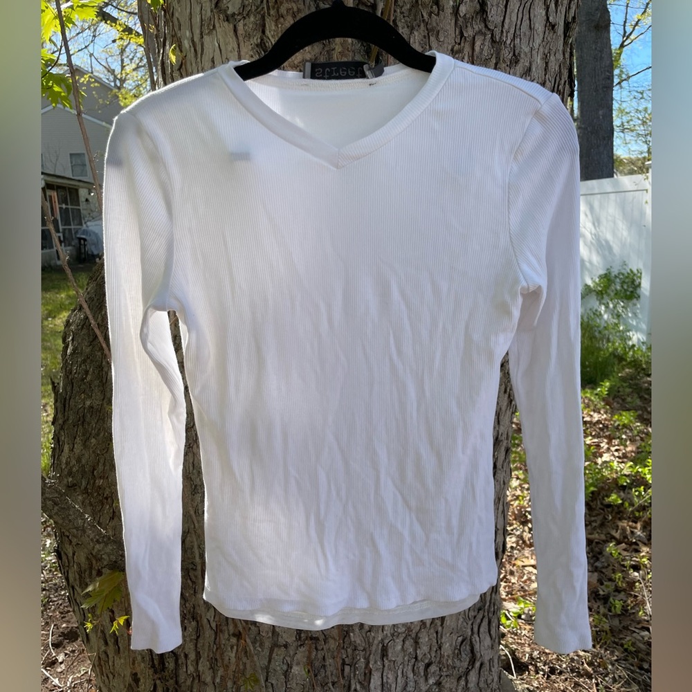 Street V neck long sleeve tee